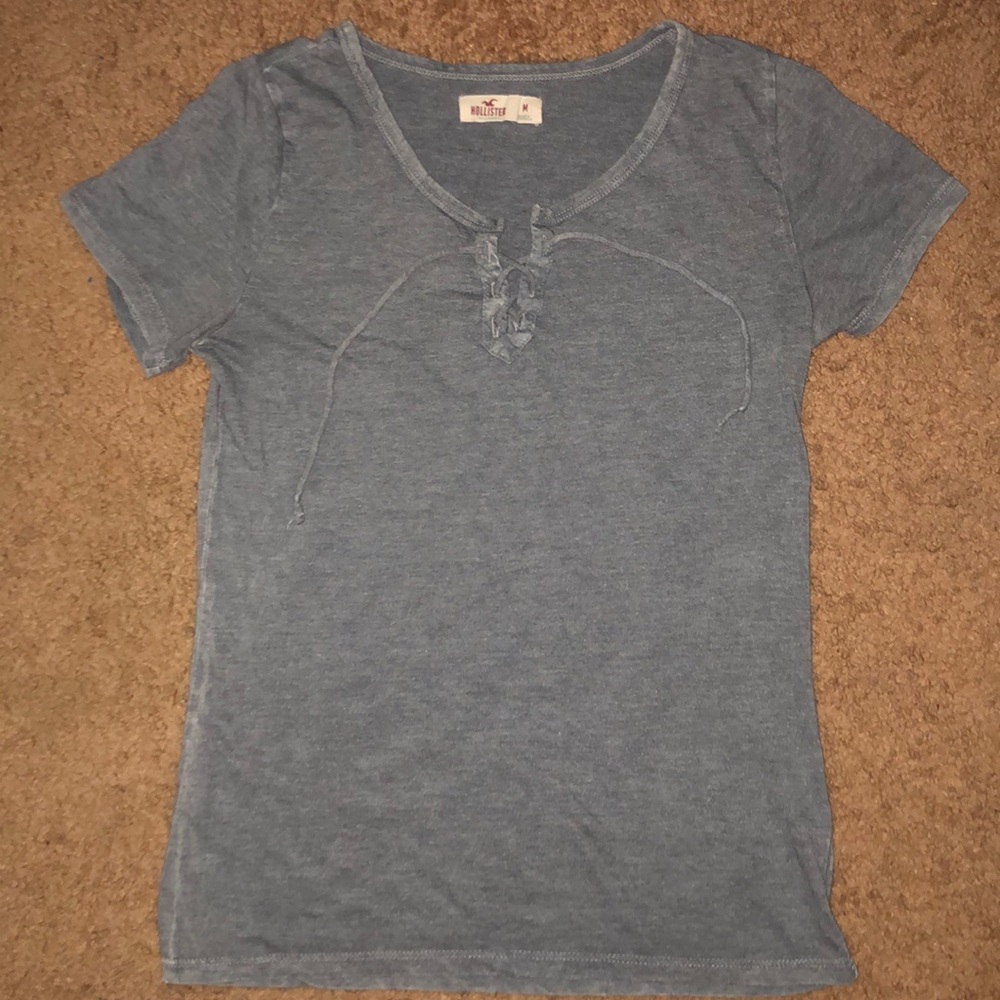 hollister tie up shirt